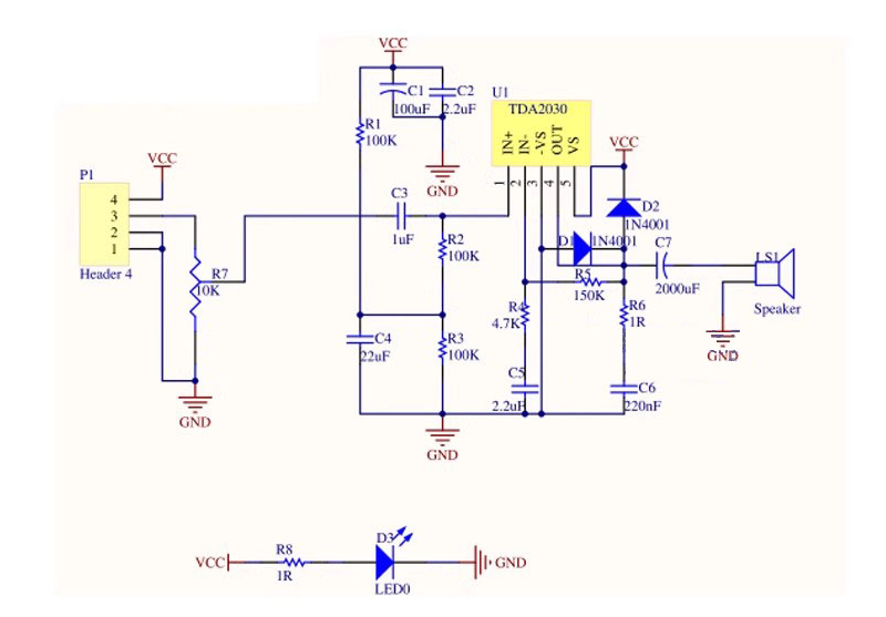 TDA2030A schematic