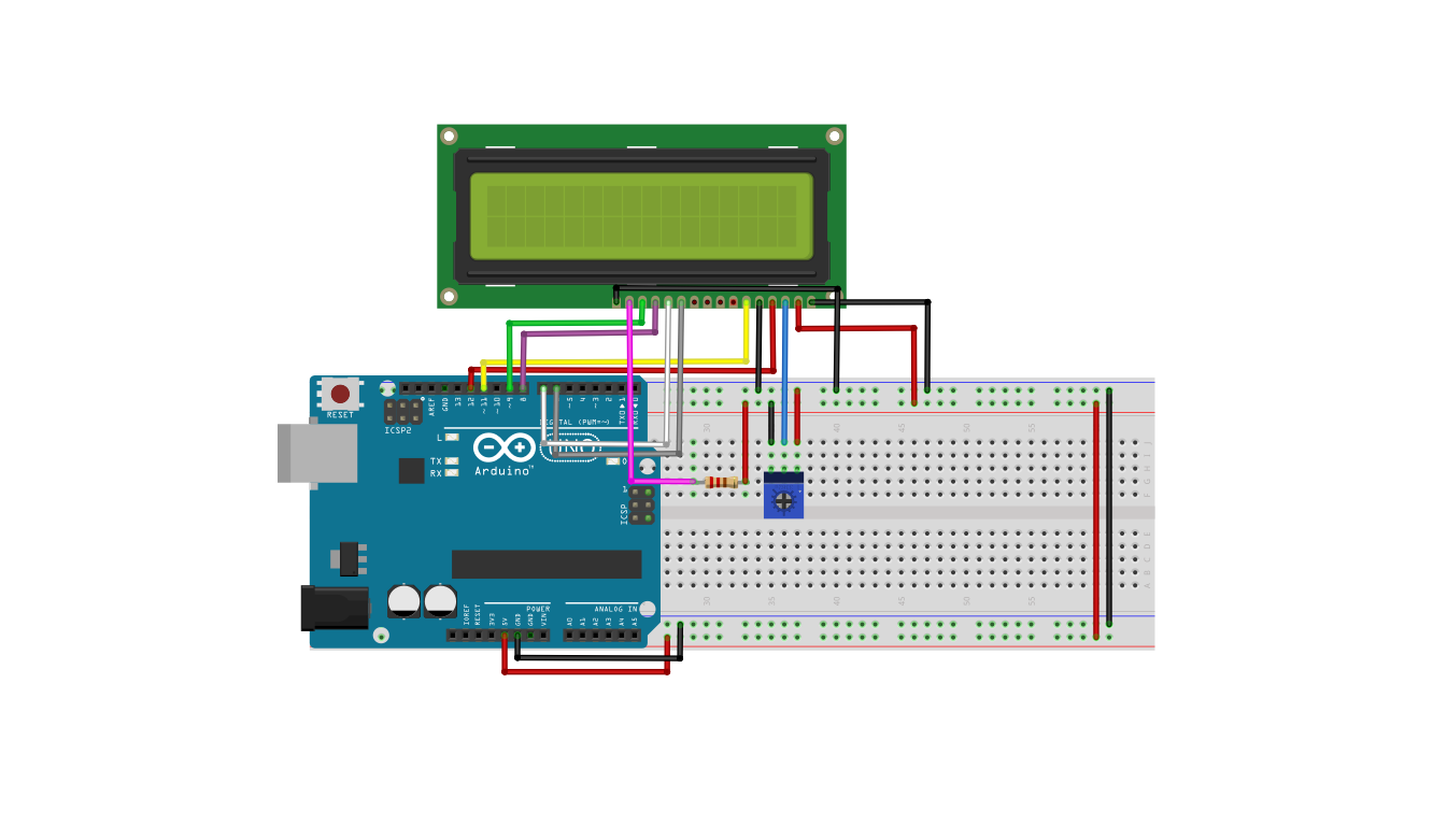 ARDUNIO NOIIC 1602A 4bit