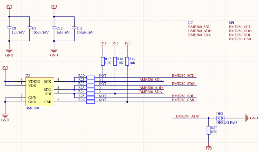 Understand Barometric Pressure Sensors BMP280/BME280 in One Go 1 BME280 Schematic Diagram