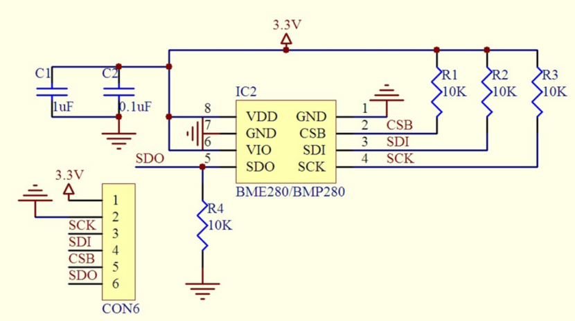 Understand Barometric Pressure Sensors BMP280/BME280 in One Go 2 BMP280 Schematic Diagram