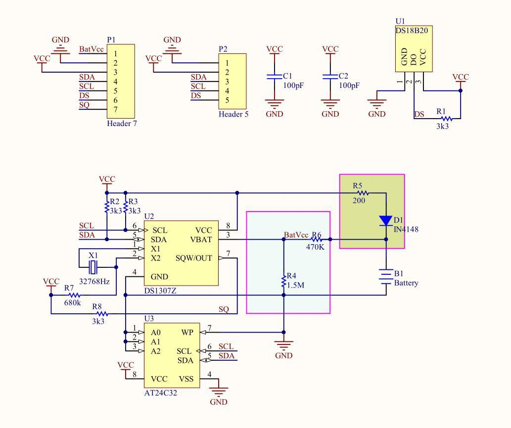 DS1307 Schematic Diagram