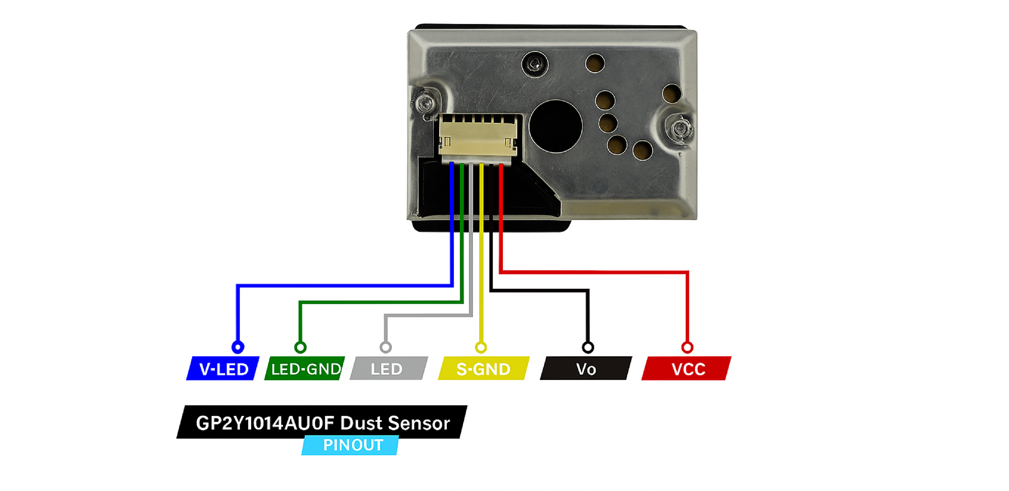 GP2Y1014AUOF PM2.5 Optical Dust Sensor Module 03 副本