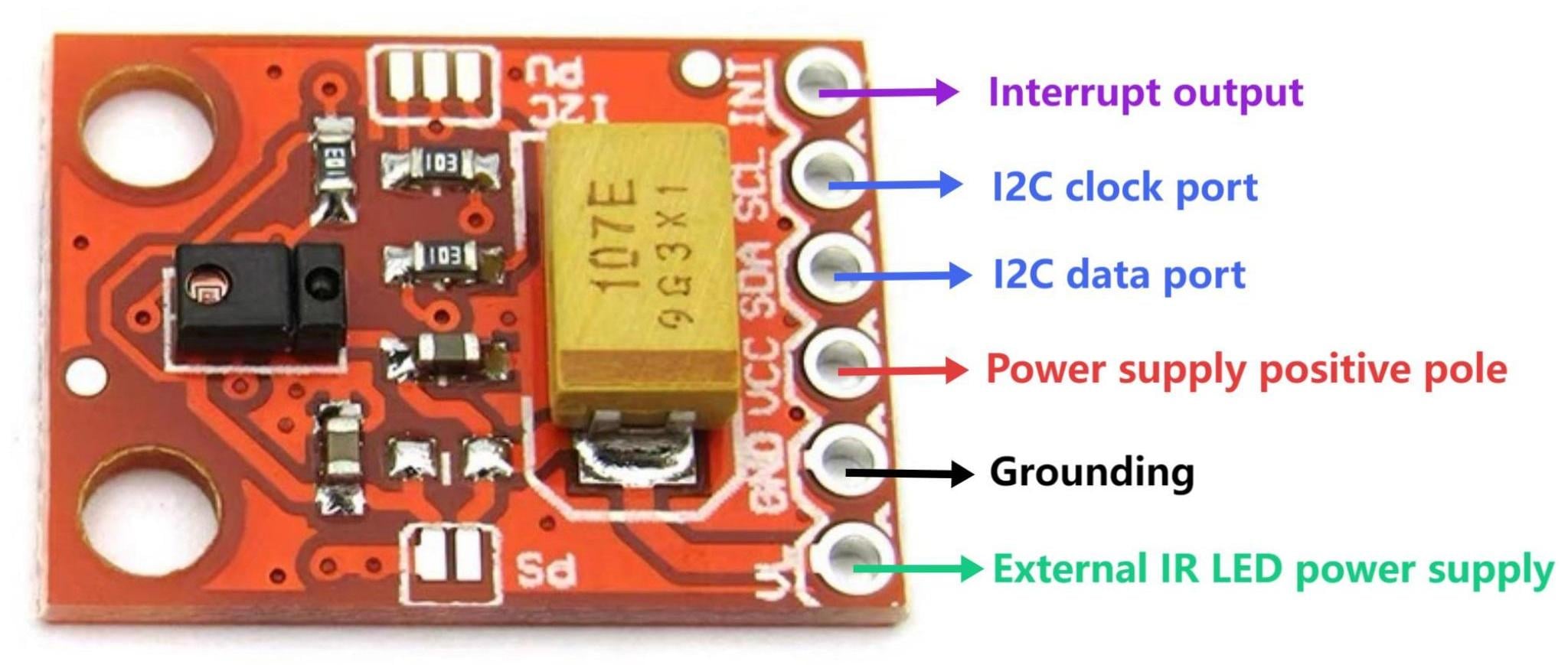 GY-9960-3.3 APDS-9960 RGB and Gesture Sensor Pinout