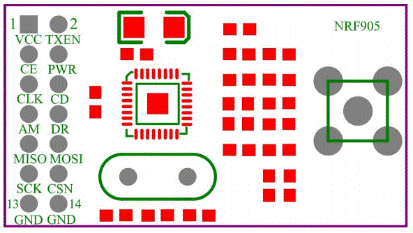 NRF905 pinout