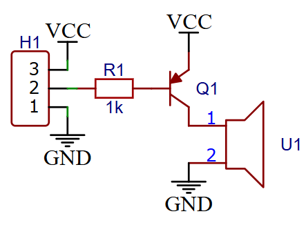 Passive Buzzer Module Schematic diagram