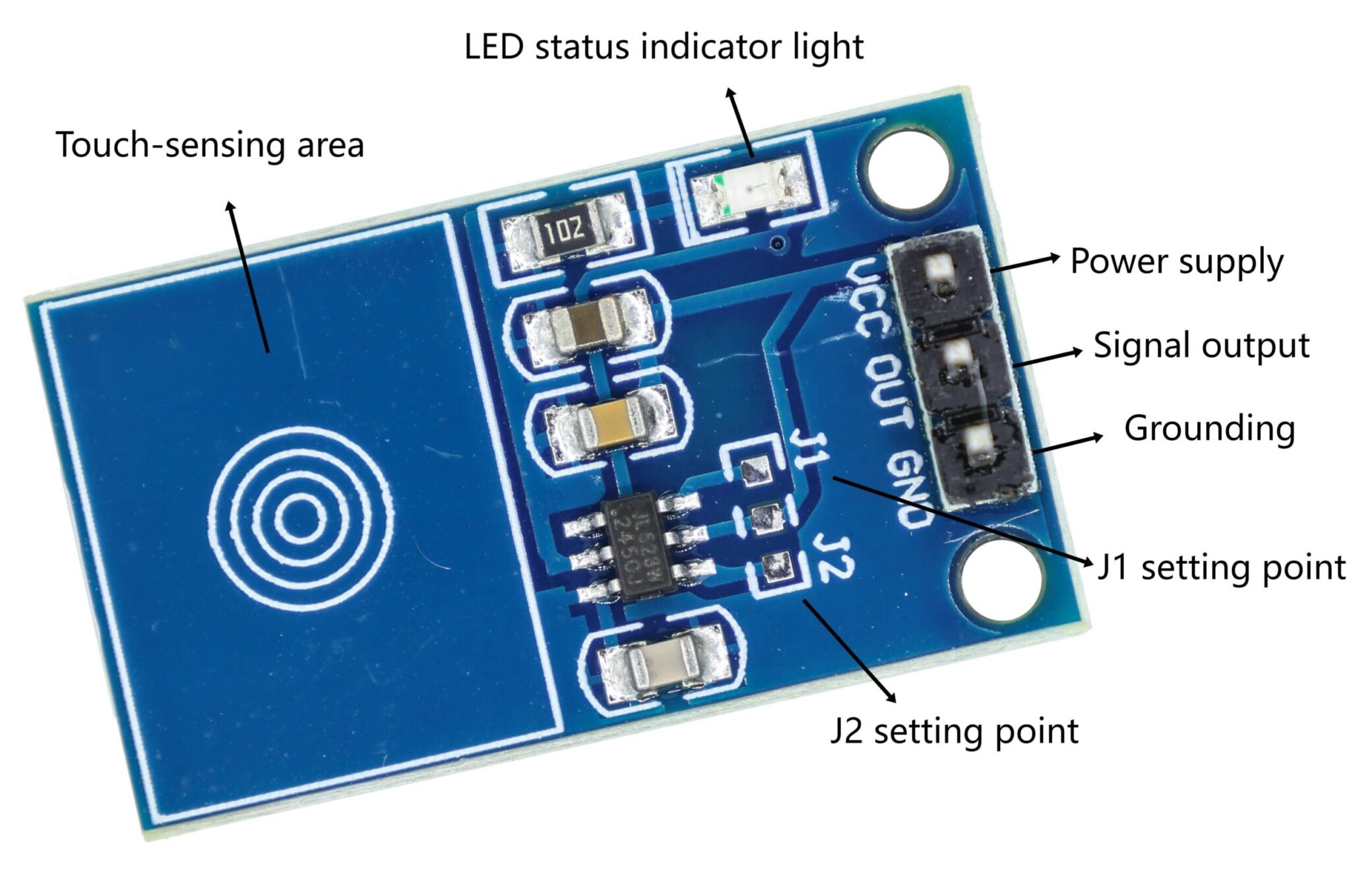 TTP223 Touch Sensor Module Pin Functions