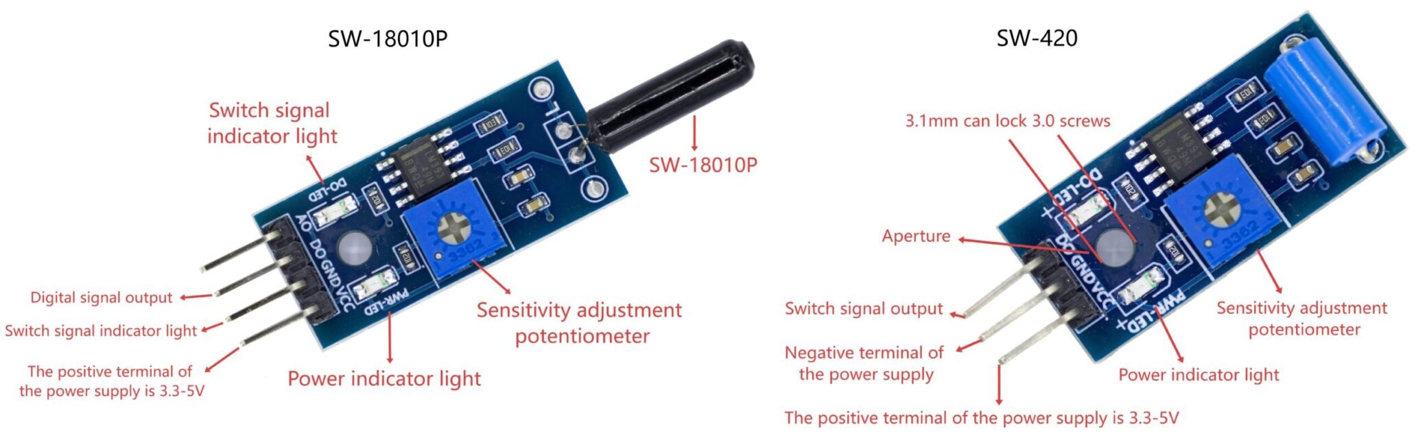 Vibration Sensor Pin Diagram