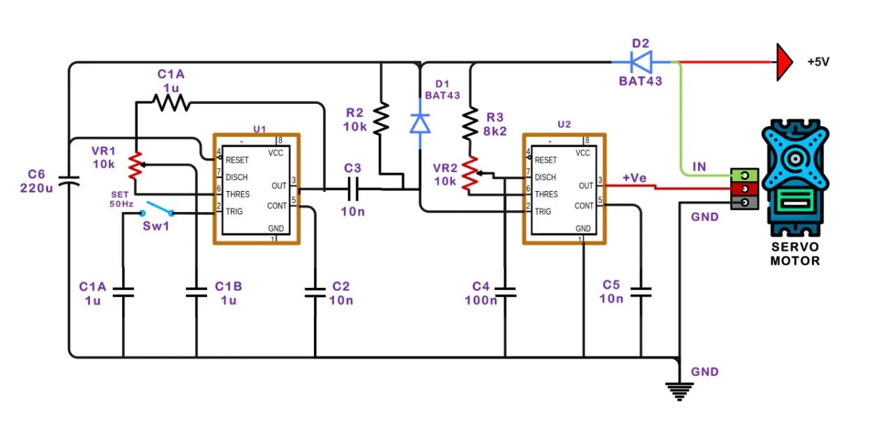 servo motor circuit diagram
