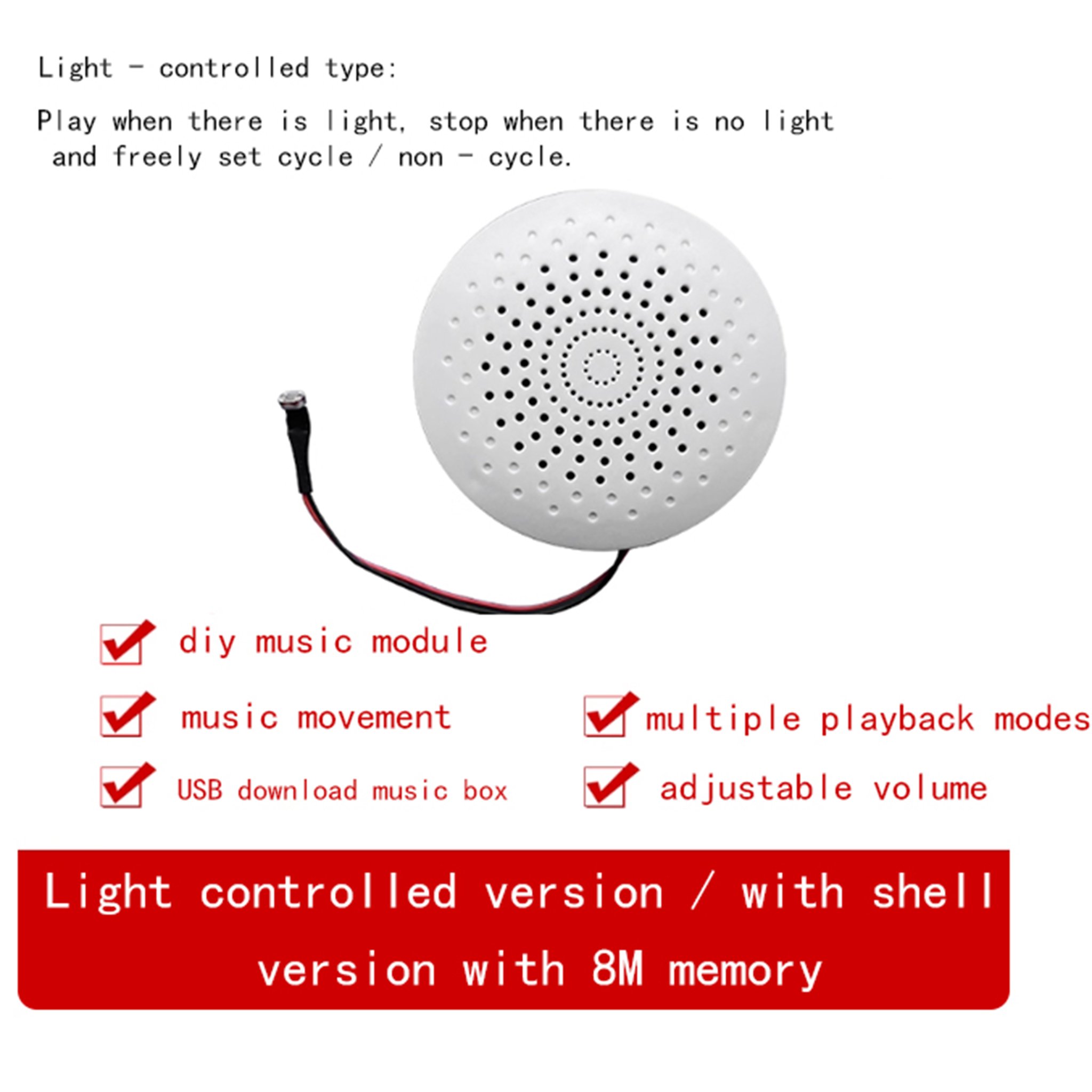 How to Add Custom Sound & Music to Your DIY Greeting Cards and Gifts 10 Light - control version with shell 8M memory