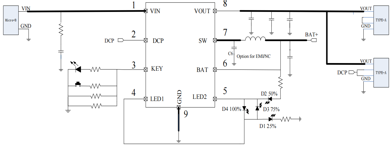 IP5407 IC Schematic Diagram